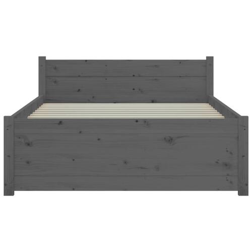Sengeramme 75x190 cm Small Single massivt træ grå