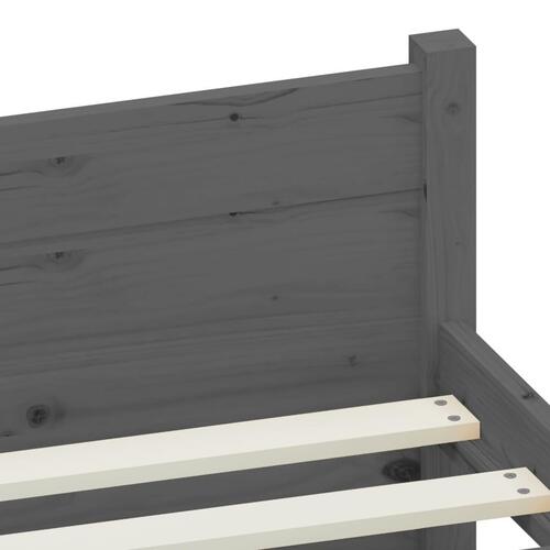 Sengeramme 75x190 cm Small Single massivt træ grå