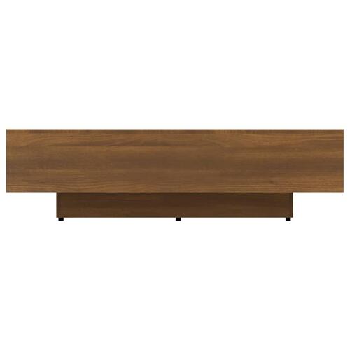 Sofabord 115x60x31 cm konstrueret træ brun egetræsfarve