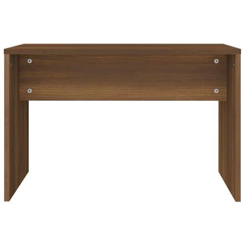 Skammel til makeupbord 70x35x45 cm konstrueret træ brun egetræ