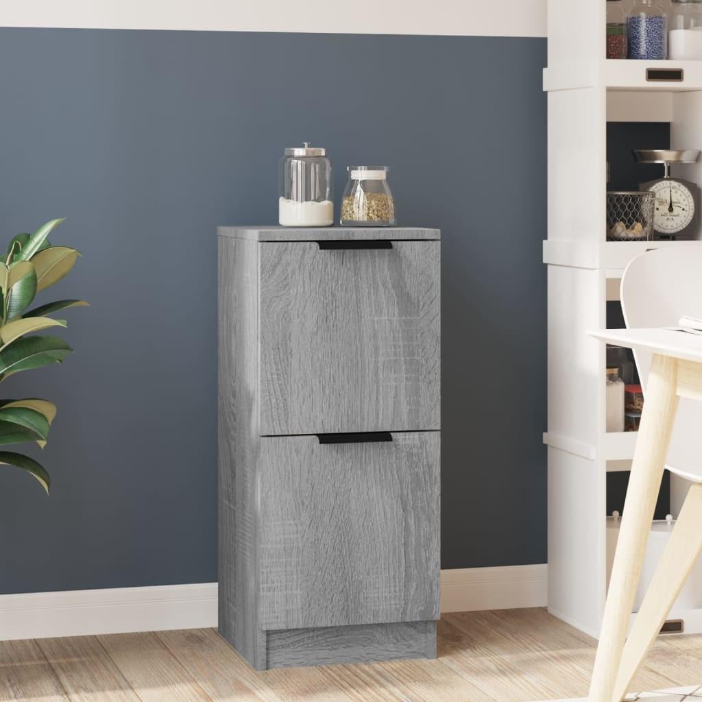 Skænk 30x30x70 cm konstrueret træ grå sonoma-eg