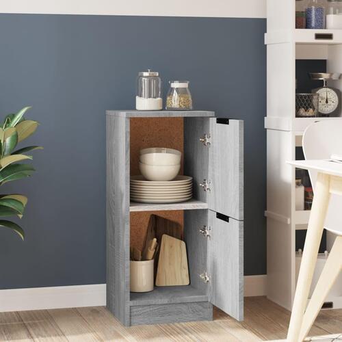 Skænk 30x30x70 cm konstrueret træ grå sonoma-eg