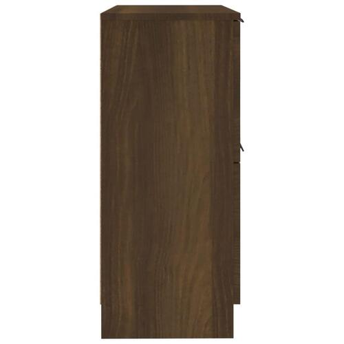 Skænke 2 stk. 30x30x70 cm konstrueret træ brun egetræsfarve