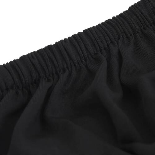 Elastisk 2-personers sofabetræk polyesterjersey sort