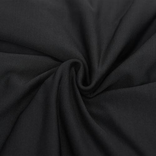 Elastisk 4-personers sofabetræk polyesterjersey sort