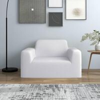 Elastisk sofabetræk polyesterjersey hvid