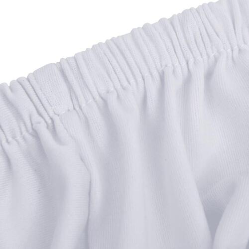 Elastisk 2-personers sofabetræk polyesterjersey hvid