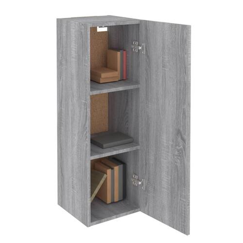 Tv-skab 30,5x30x90 cm konstrueret træ grå sonoma-eg