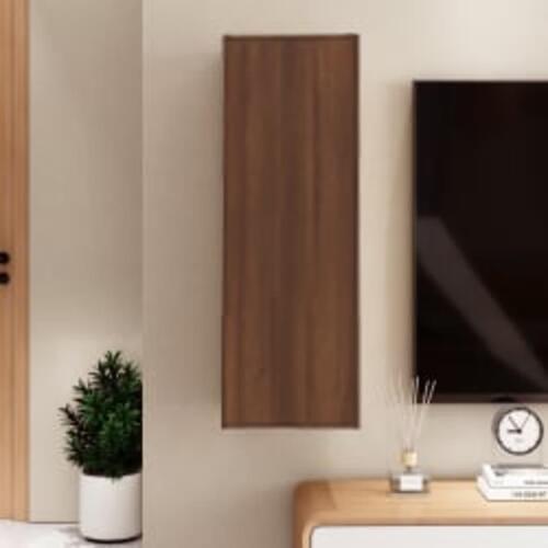Tv-skab 30,5x30x90 cm konstrueret træ brun egetræsfarve