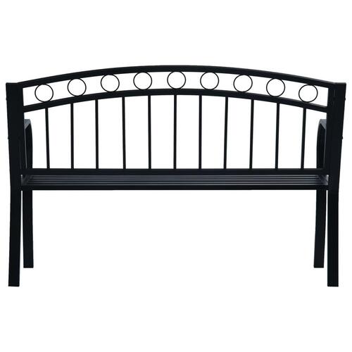 Havebænk 125 cm stål sort