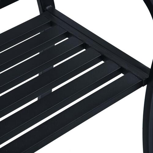 Havebænk 125 cm stål sort