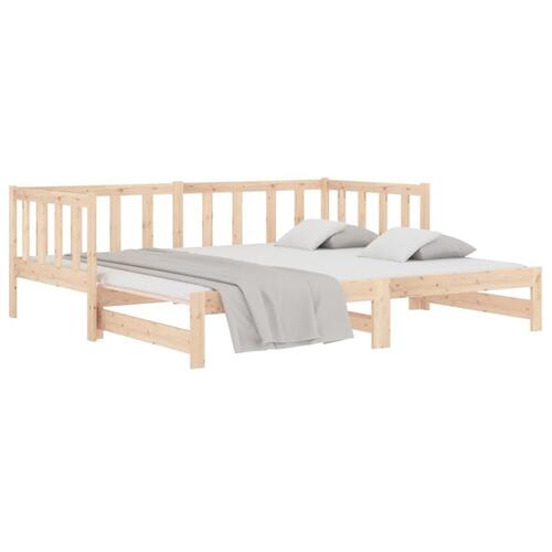 Daybed med udtræk 2x(90x190) cm massivt fyrretræ