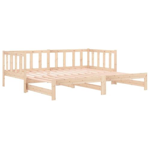 Daybed med udtræk 2x(90x190) cm massivt fyrretræ