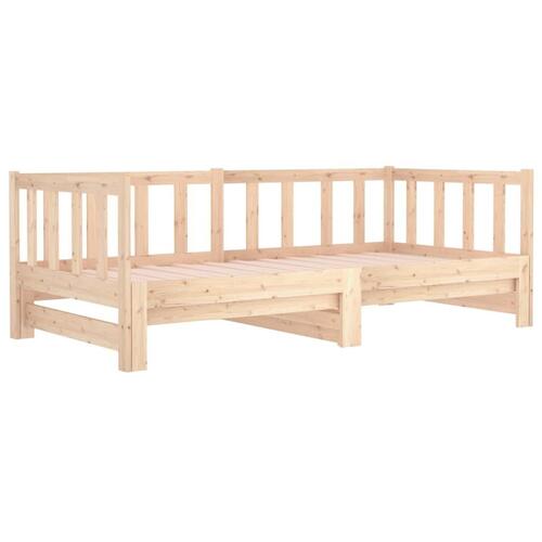 Daybed med udtræk 2x(90x190) cm massivt fyrretræ