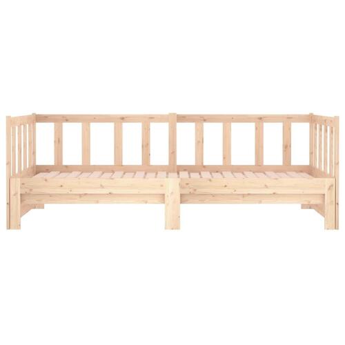 Daybed med udtræk 2x(90x190) cm massivt fyrretræ