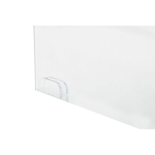 Skænk - natur, hærdet glas og MDF, 120 × 44 × 120 cm