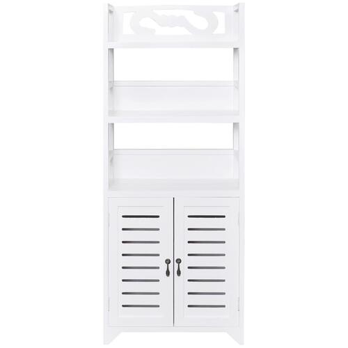 Skænk 46x24x140 cm massivt kejsertræ hvid