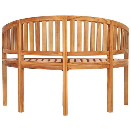 Bananbænk 120 cm massivt teaktræ
