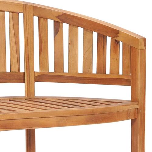 Bananbænk 120 cm massivt teaktræ
