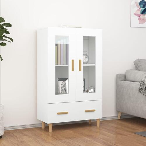 Skab 70x31x115 cm konstrueret træ hvid