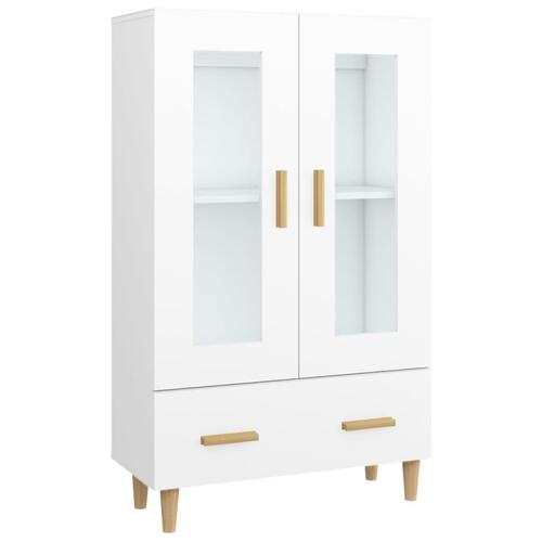 Skab 70x31x115 cm konstrueret træ hvid