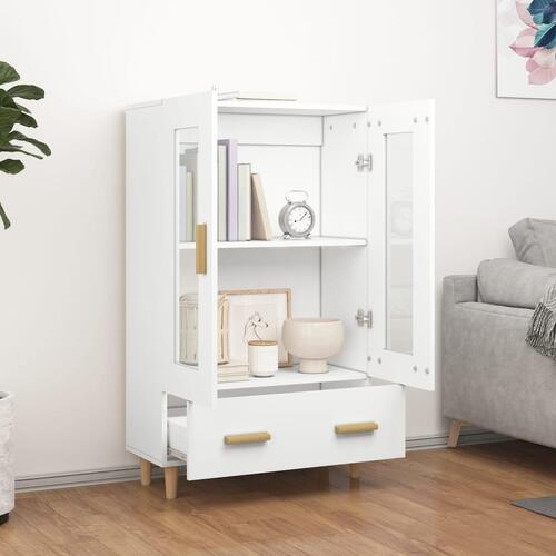 Skab 70x31x115 cm konstrueret træ hvid
