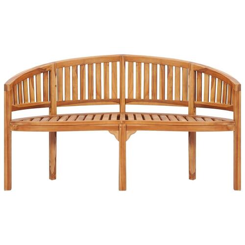 Bananbænk 151 cm massivt teaktræ