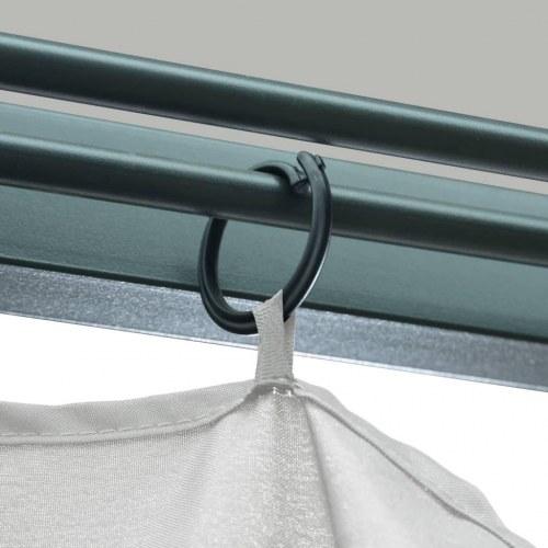 Havepavillon med gardiner 300 × 300 cm - aluminium, cremefarvet