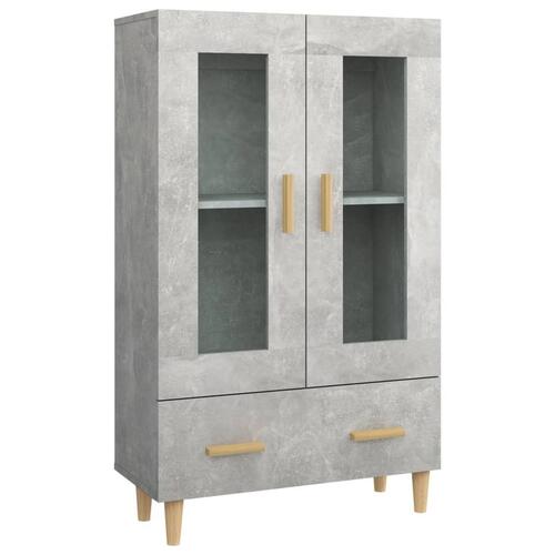 Skab 70x31x115 cm konstrueret træ betongrå
