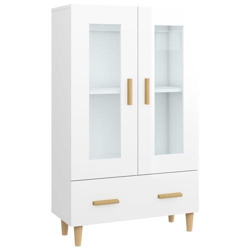Skab 70x31x115 cm konstrueret træ hvid højglans