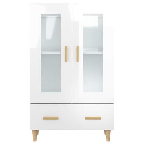 Skab 70x31x115 cm konstrueret træ hvid højglans