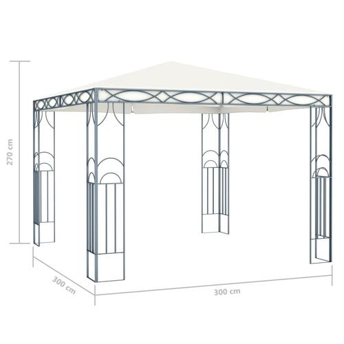 Pavillon 300 x 300 cm cremefarvet