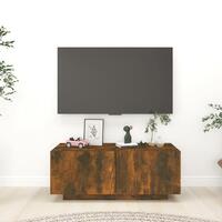 Tv-bord 100x35x40 cm konstrueret træ røget egetræsfarve