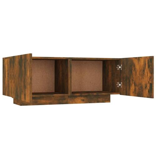 Tv-bord 100x35x40 cm konstrueret træ røget egetræsfarve