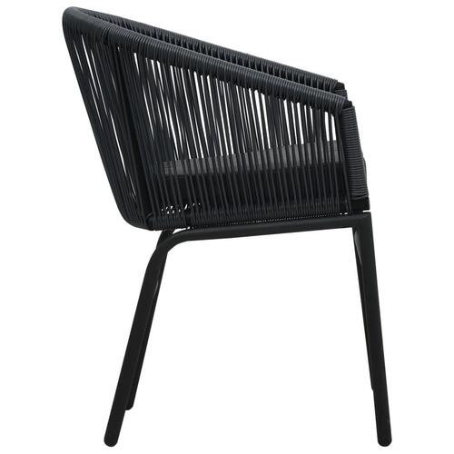 Havestole 2 stk. PVC rattan sort