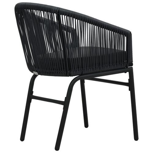 Havestole 2 stk. PVC rattan sort