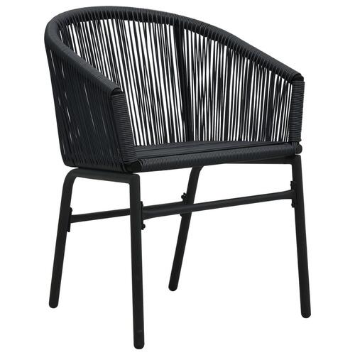 Havestole 2 stk. PVC rattan sort