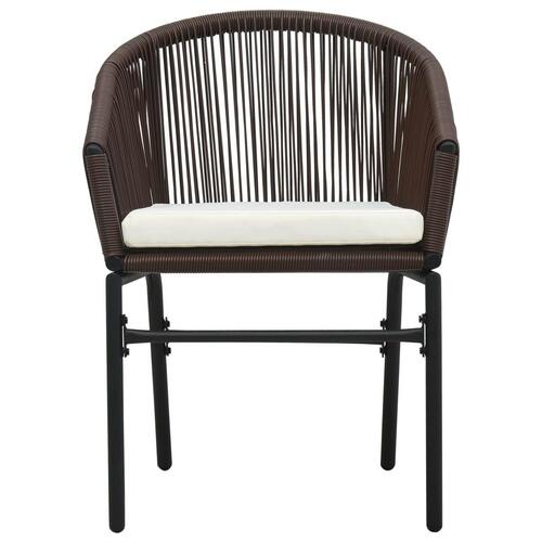 Havestole 2 stk. PVC rattan brun