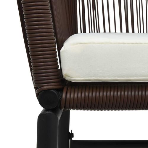 Havestole 2 stk. PVC rattan brun