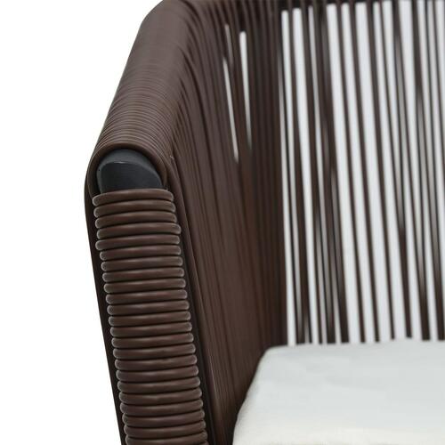 Havestole 2 stk. PVC rattan brun