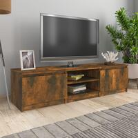 Tv-bord 140x40x35,5 cm konstrueret træ røget egetræsfinish