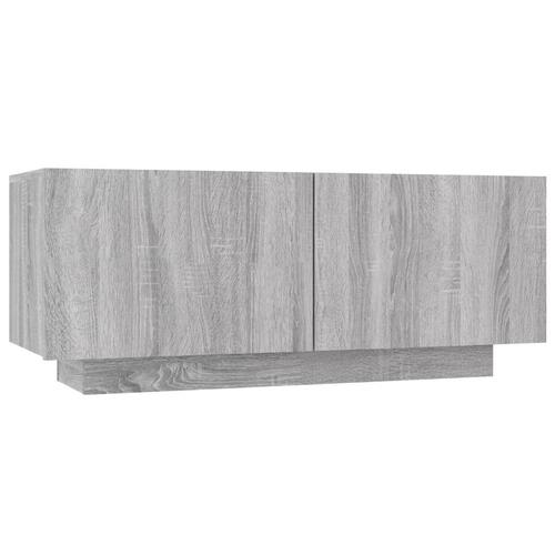 Tv-bord 100x35x40 cm konstrueret træ grå sonoma-eg