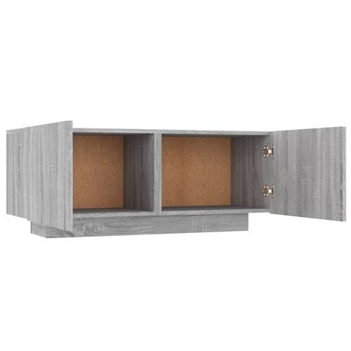 Tv-bord 100x35x40 cm konstrueret træ grå sonoma-eg