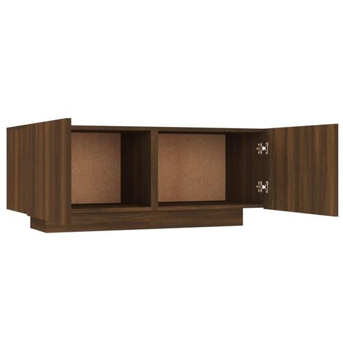 Tv-bord 100x35x40 cm konstrueret træ brun egetræsfarve