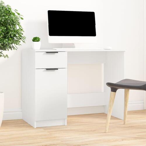 Skrivebord 100x50x75 cm konstrueret træ hvid