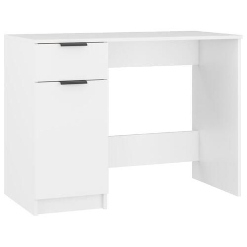 Skrivebord 100x50x75 cm konstrueret træ hvid