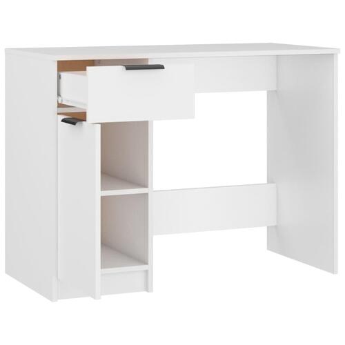Skrivebord 100x50x75 cm konstrueret træ hvid