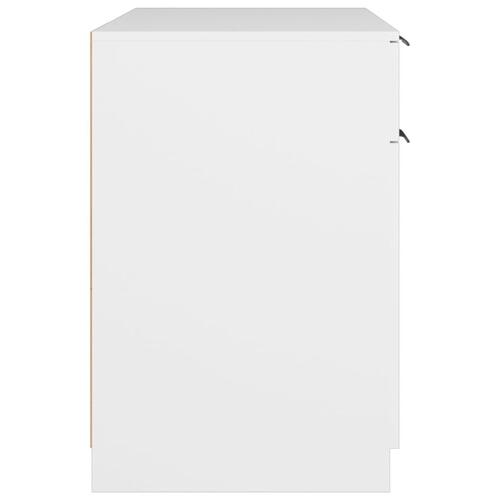 Skrivebord 100x50x75 cm konstrueret træ hvid