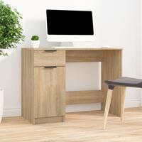 Skrivebord 100x50x75 cm konstrueret træ sonoma-eg