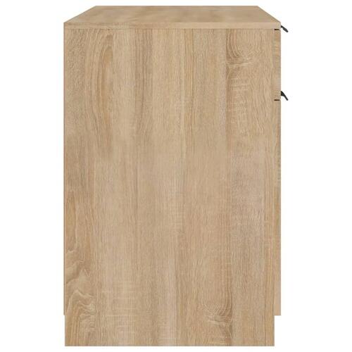 Skrivebord 100x50x75 cm konstrueret træ sonoma-eg